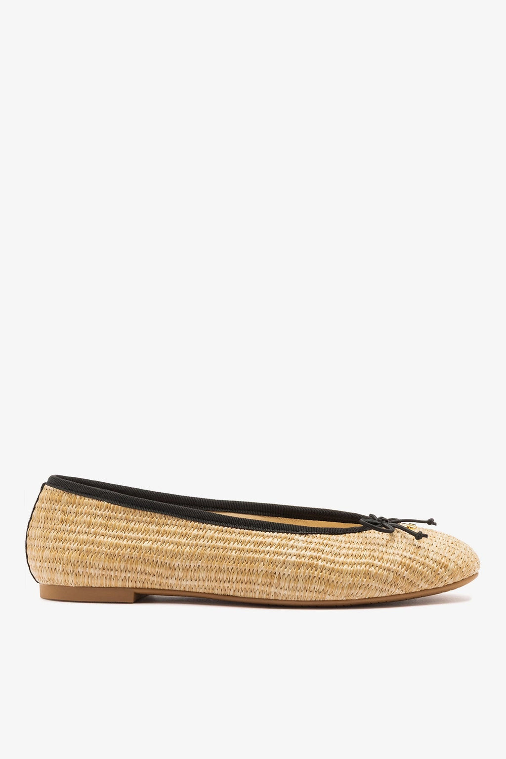 Larroude Pavlova Ballet Flat Natural Raffia