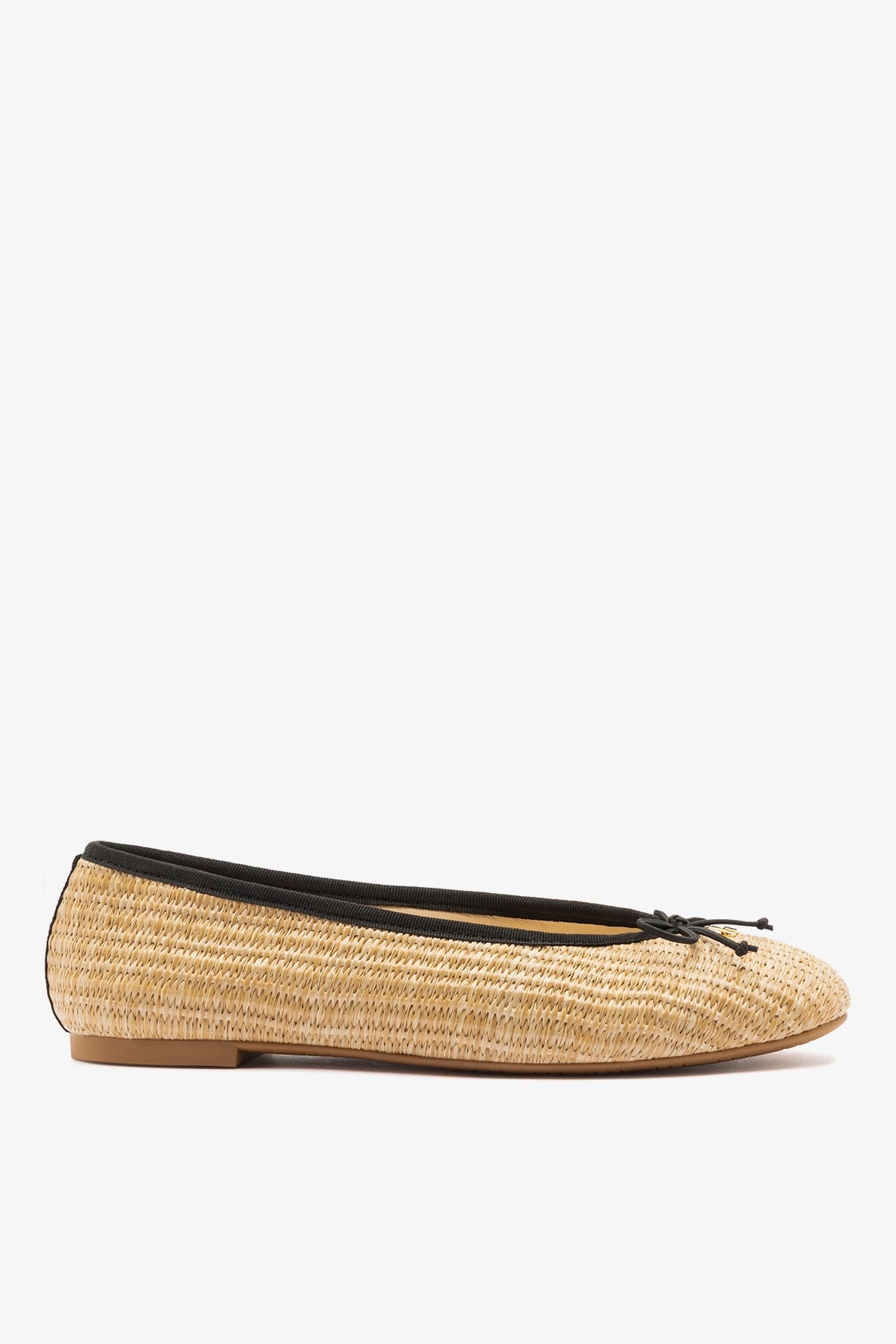 Larroude Pavlova Ballet Flat Natural Raffia