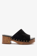 Larroude Willow Mule Black Suede