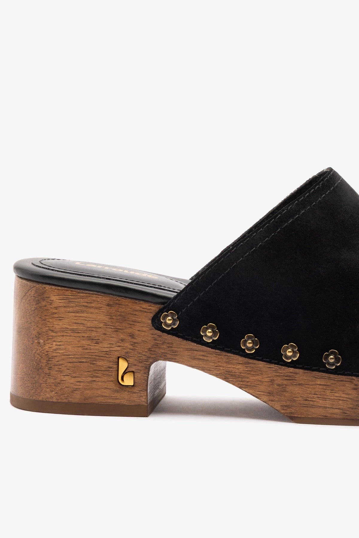 Larroude Willow Mule Black Suede