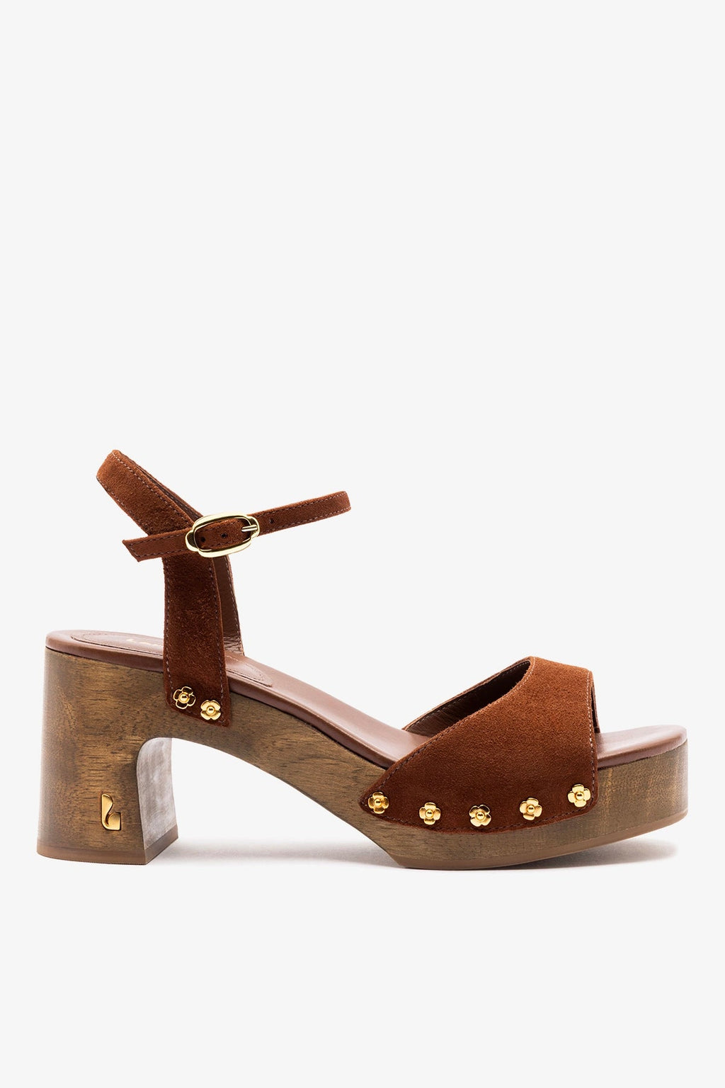 Larroude Willow Sandal Burnt Umber Suede