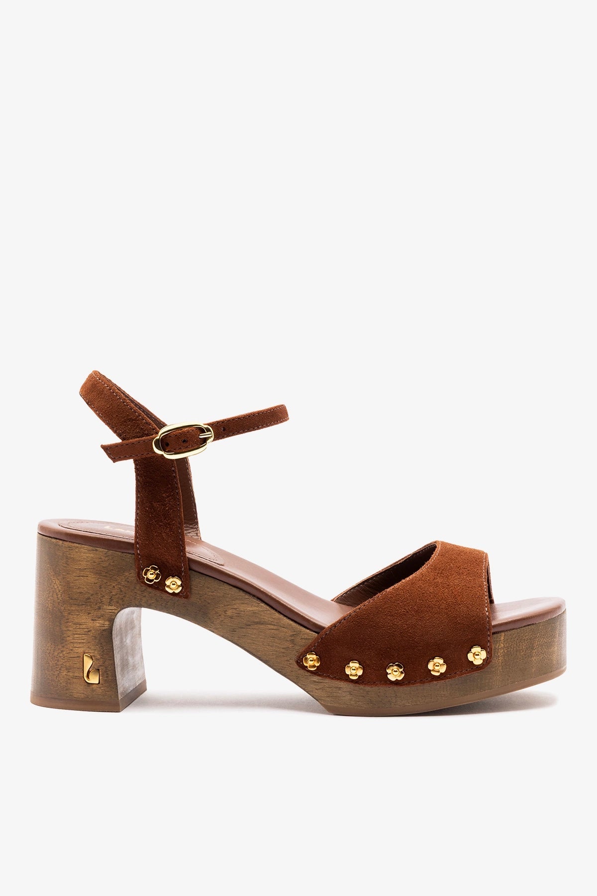 Larroude Willow Sandal Burnt Umber Suede