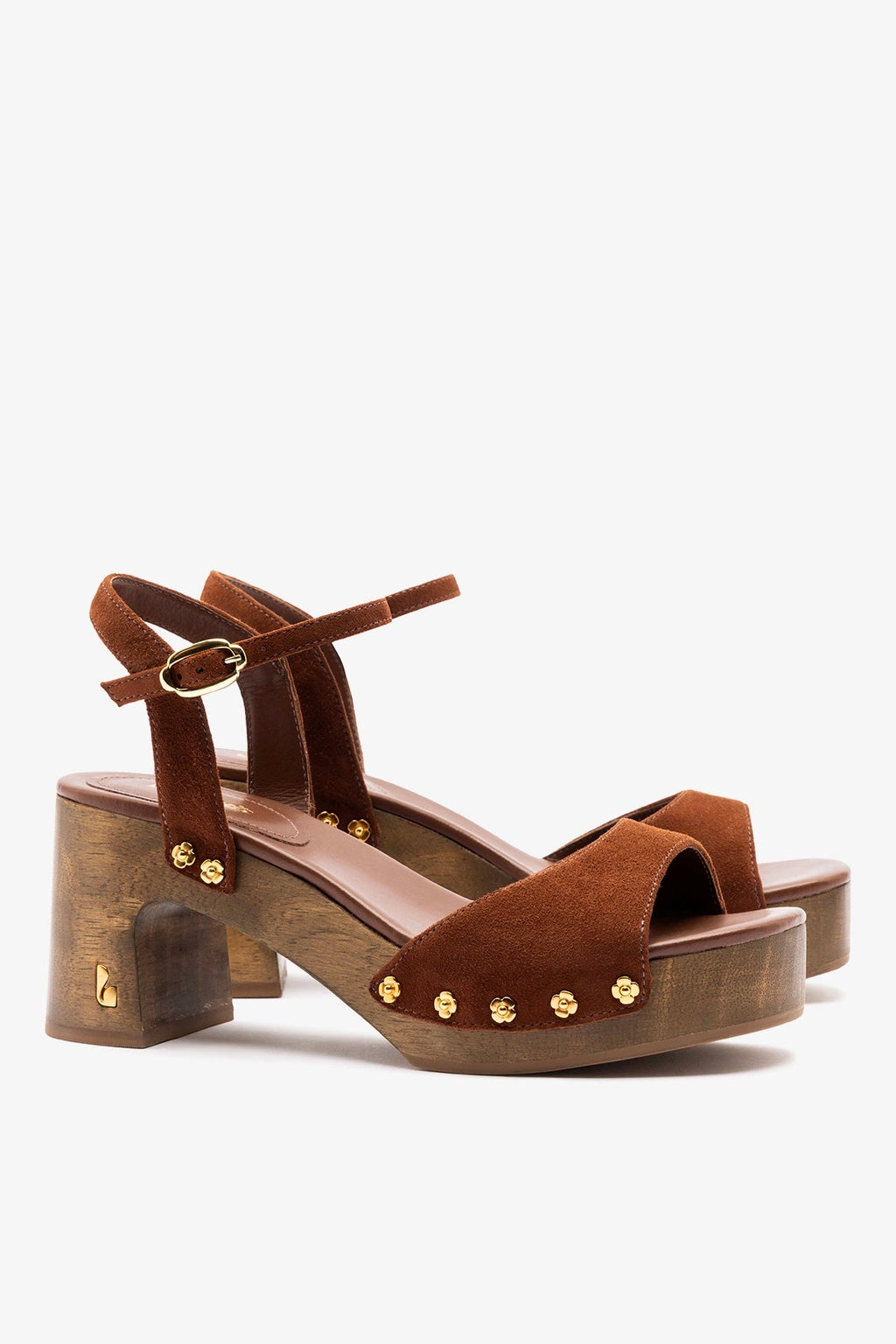 Larroude Willow Sandal Burnt Umber Suede