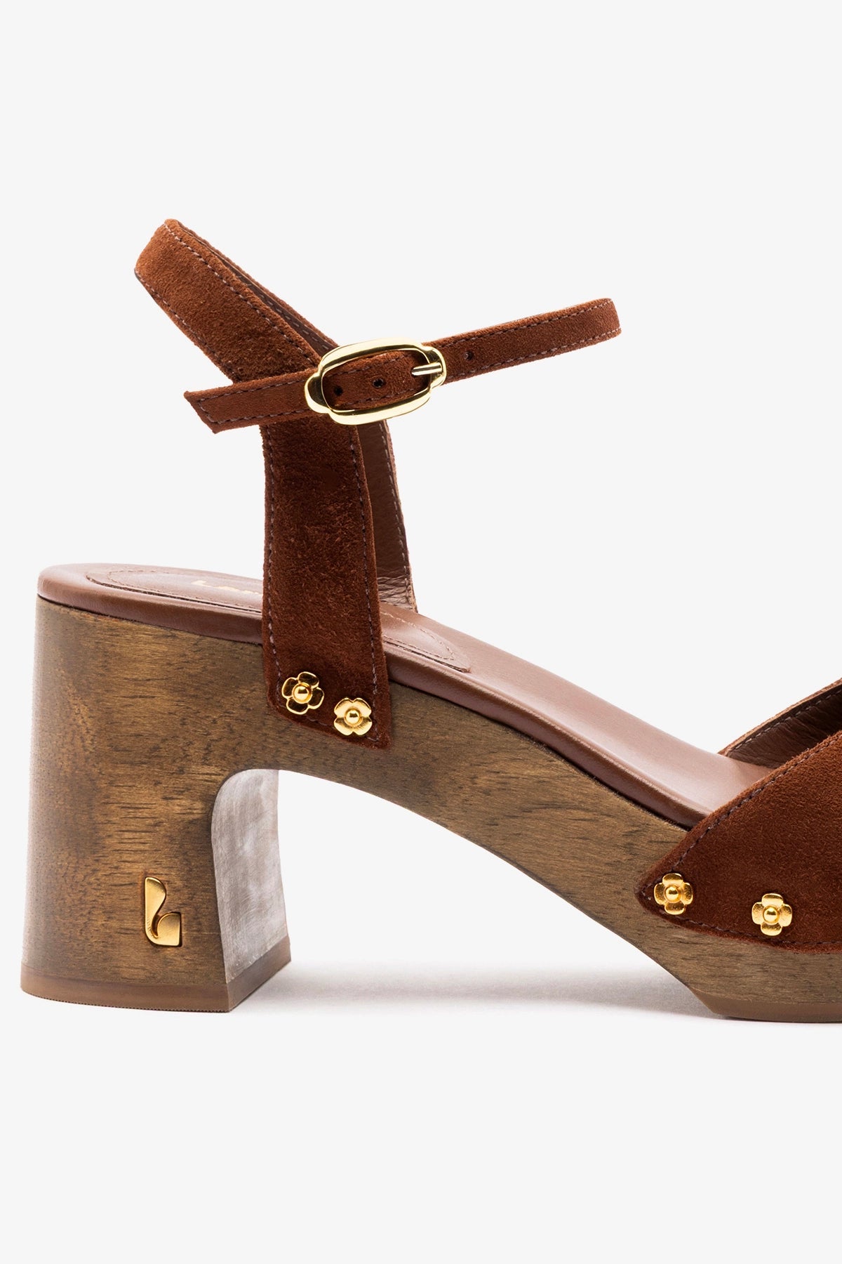 Larroude Willow Sandal Burnt Umber Suede