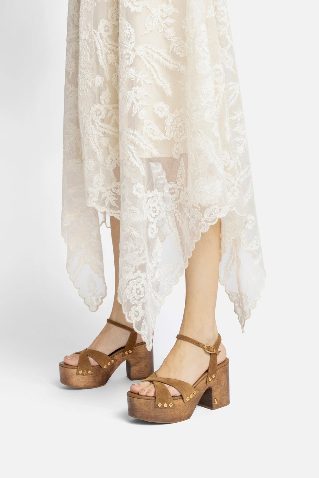 Larroude Talitha Sandal In Russet Suede