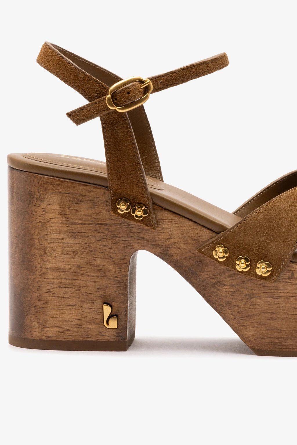 Larroude Talitha Sandal In Russet Suede