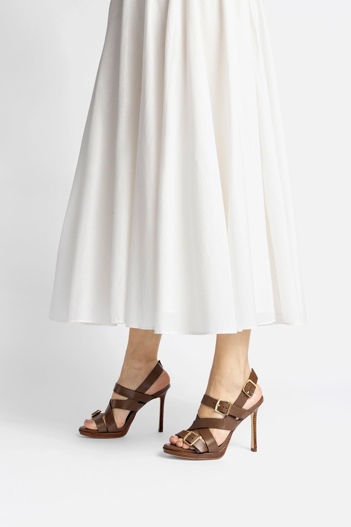 Larroude Patti Sandal Burnt Umber