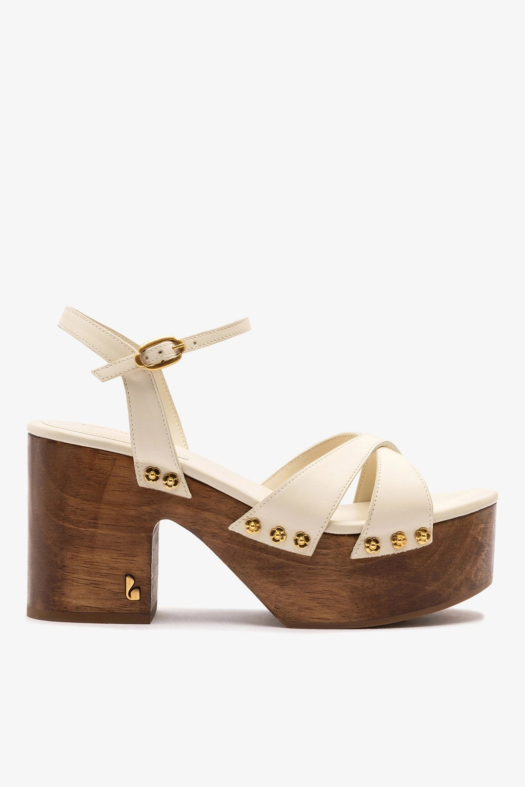 Larroude Talitha Sandal In Ivory Leather