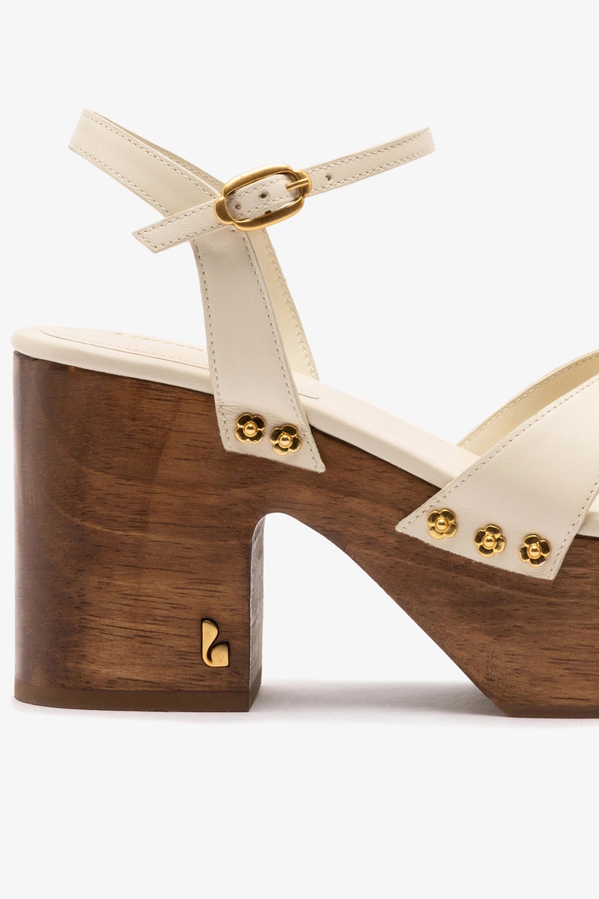 Larroude Talitha Sandal In Ivory Leather