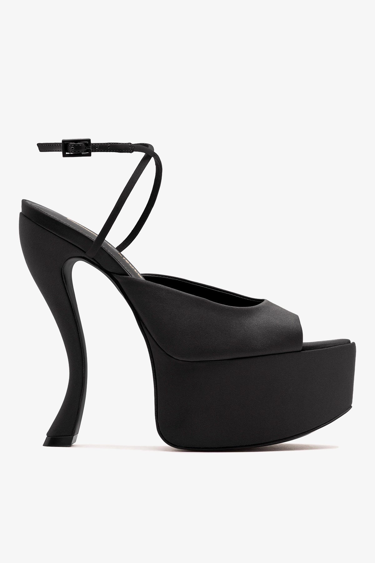 Larroude Larroudé x Nicolò B.: Lola Sandal Black Satin