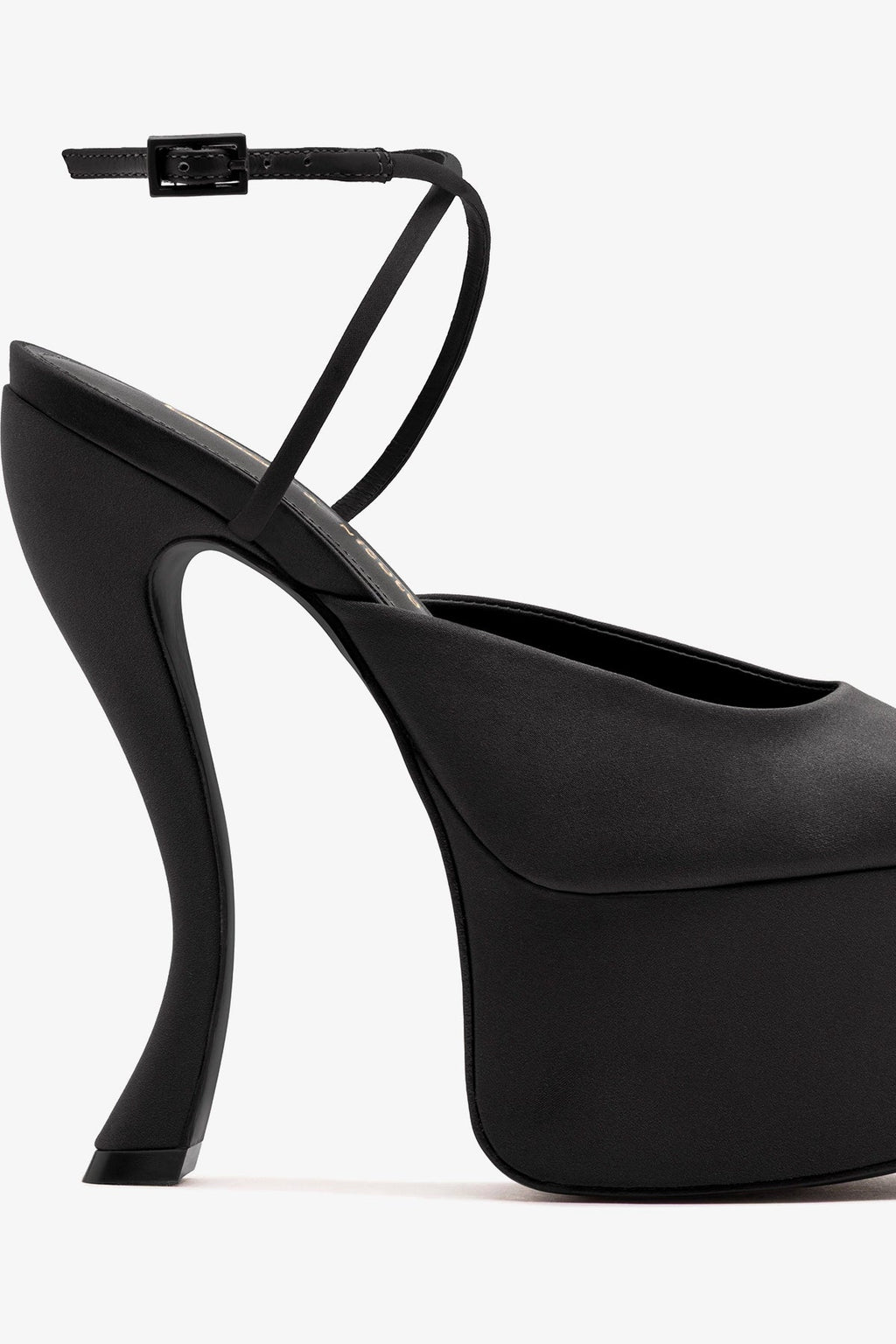 Larroude Larroudé x Nicolò B.: Lola Sandal Black Satin