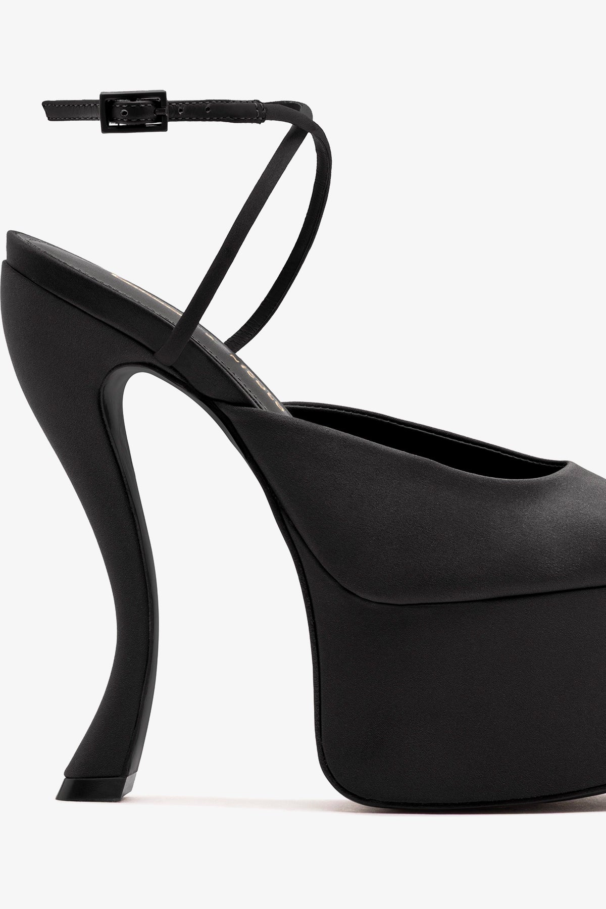 Larroude Larroudé x Nicolò B.: Lola Sandal Black Satin