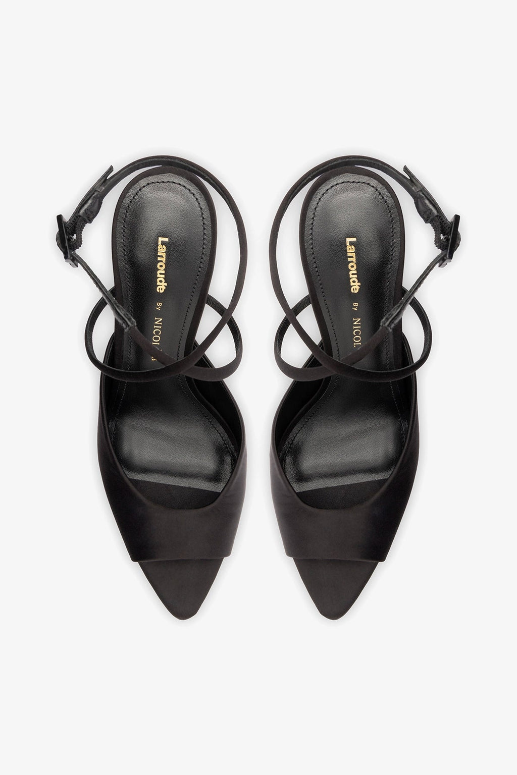 Larroude Larroudé x Nicolò B.: Lola Sandal Black Satin