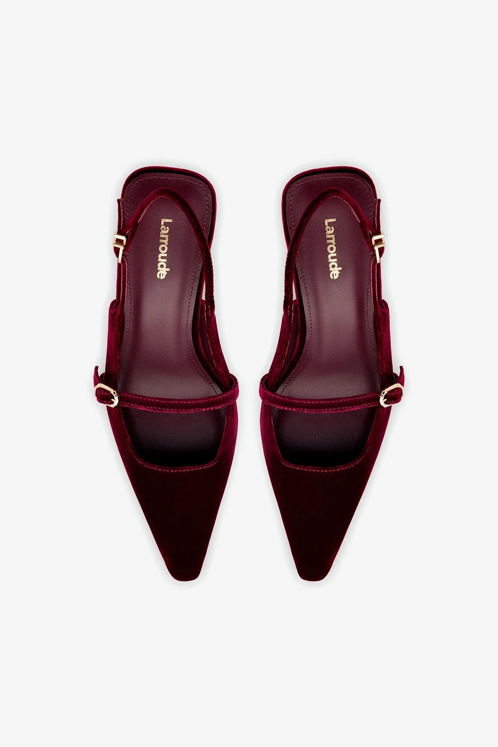 Larroude Ines Pump Wine Velvet