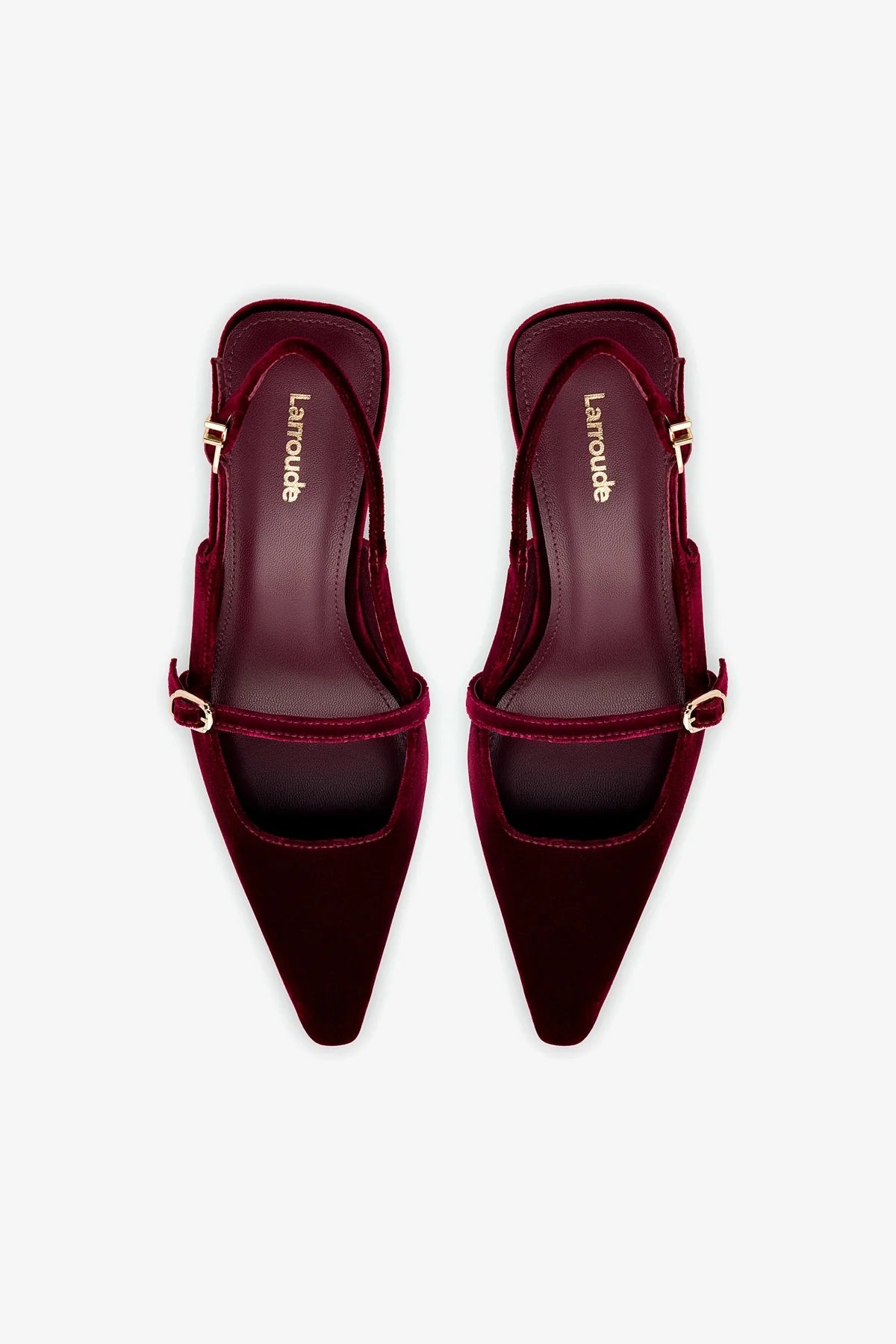 Larroude Ines Pump Wine Velvet