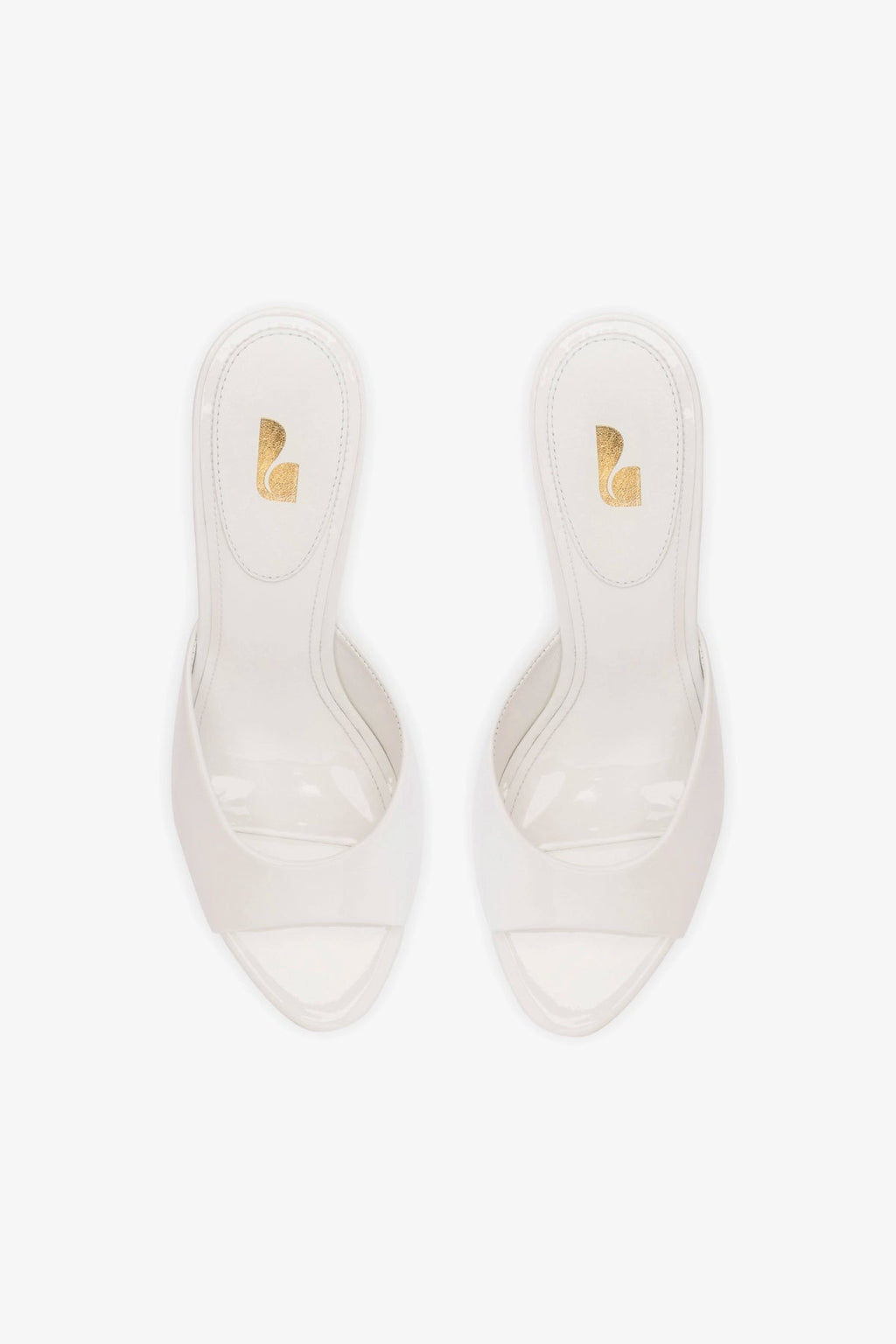 Larroude Jasmine Hi Mule In White Leather