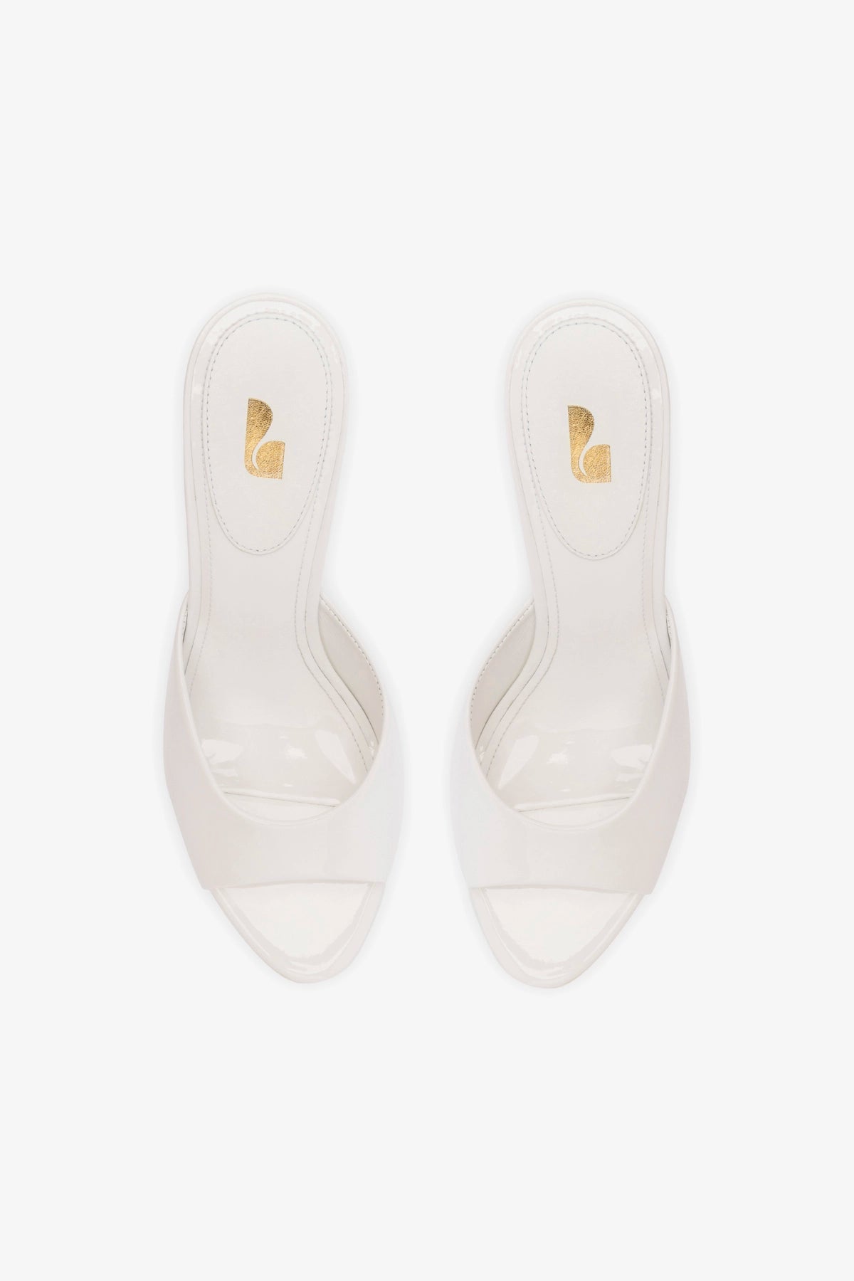 Larroude Jasmine Hi Mule In White Leather