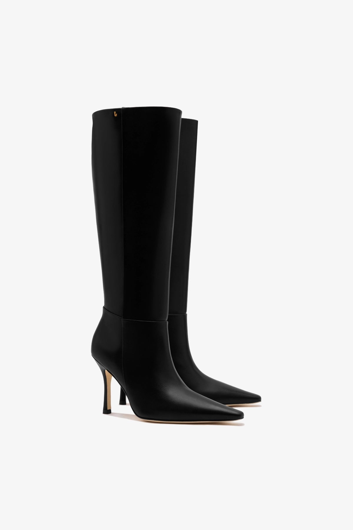 Larroude Carine Boot In Black Leather