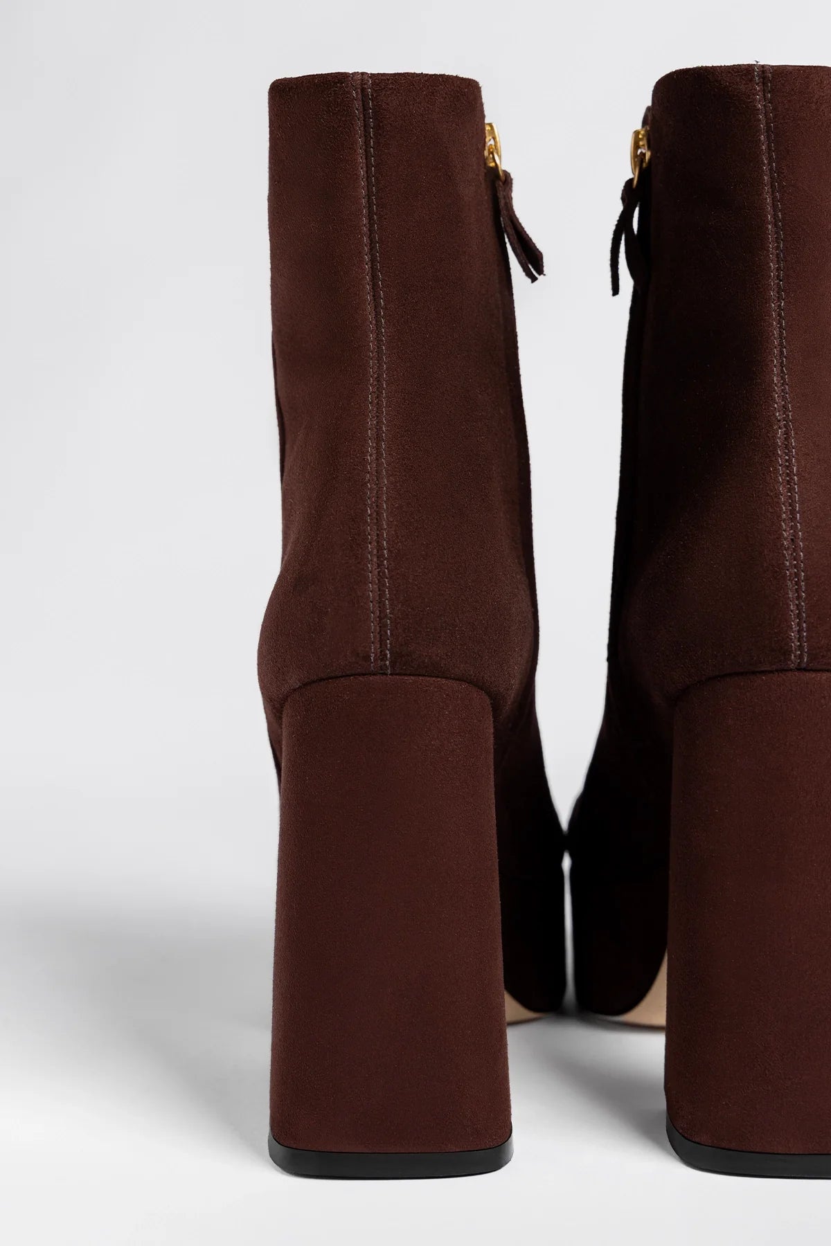 Larroude Dolly Platform Boot Brown Suede