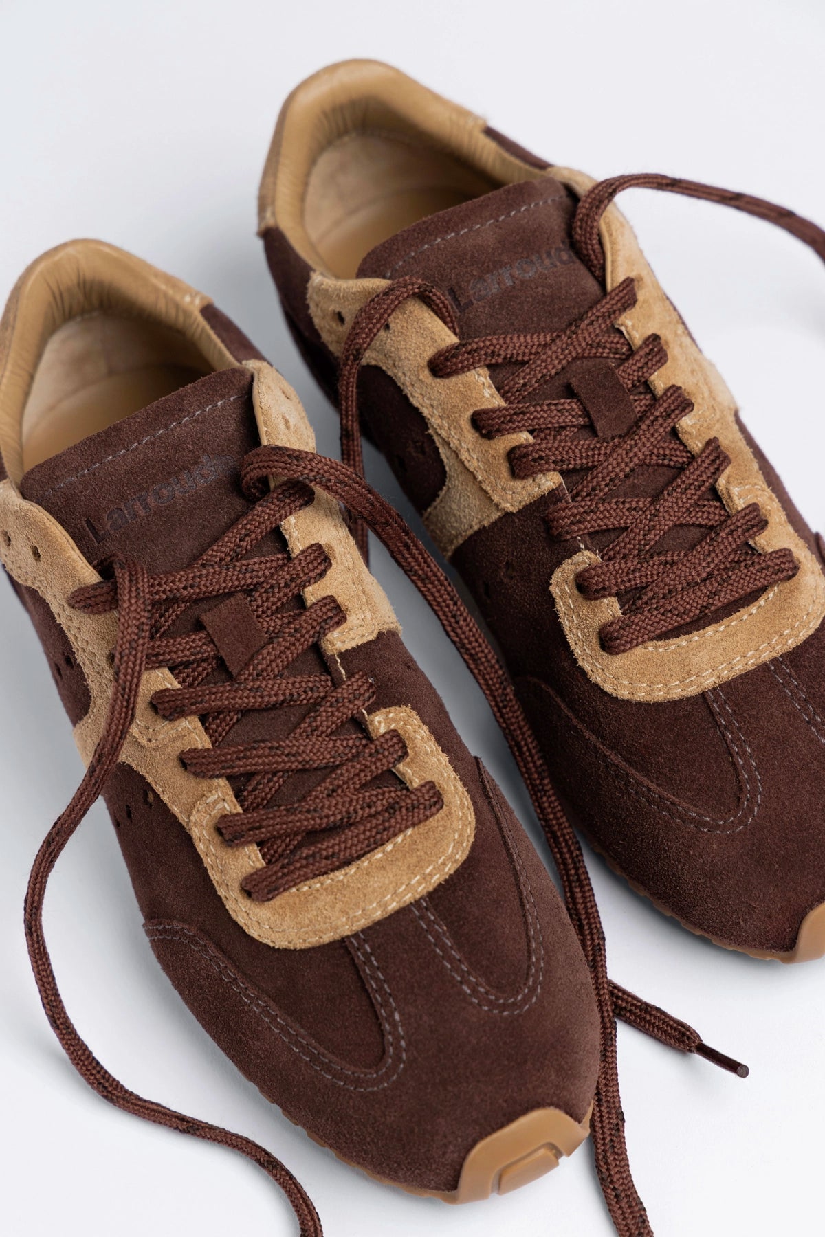 Larroude Stella Sneaker Brown Suede