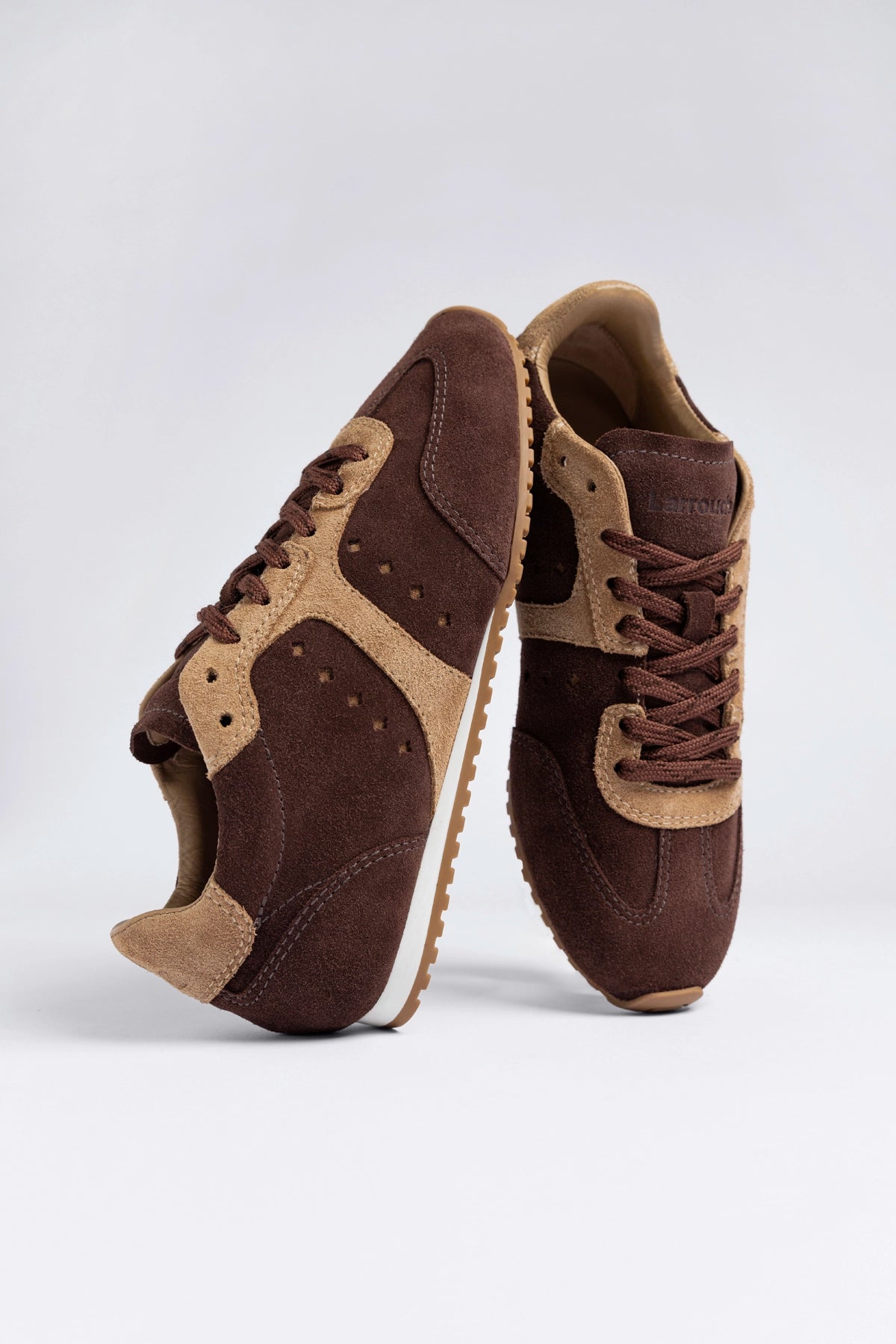 Larroude Stella Sneaker Brown Suede
