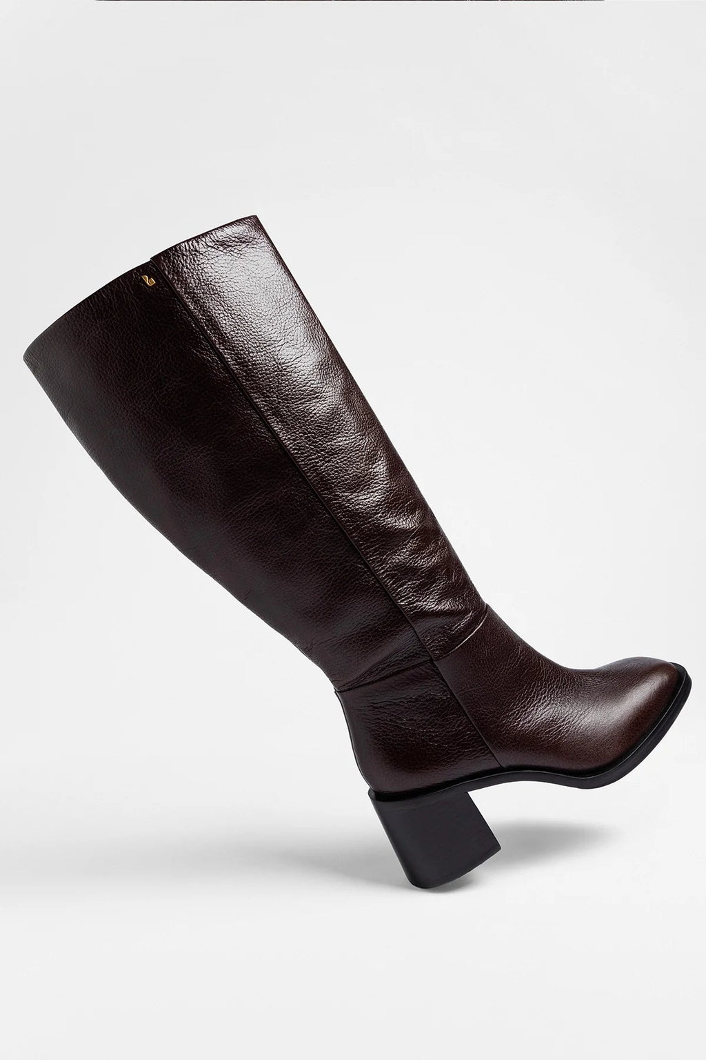 Larroude Ricky Wide Boot Brown Leather