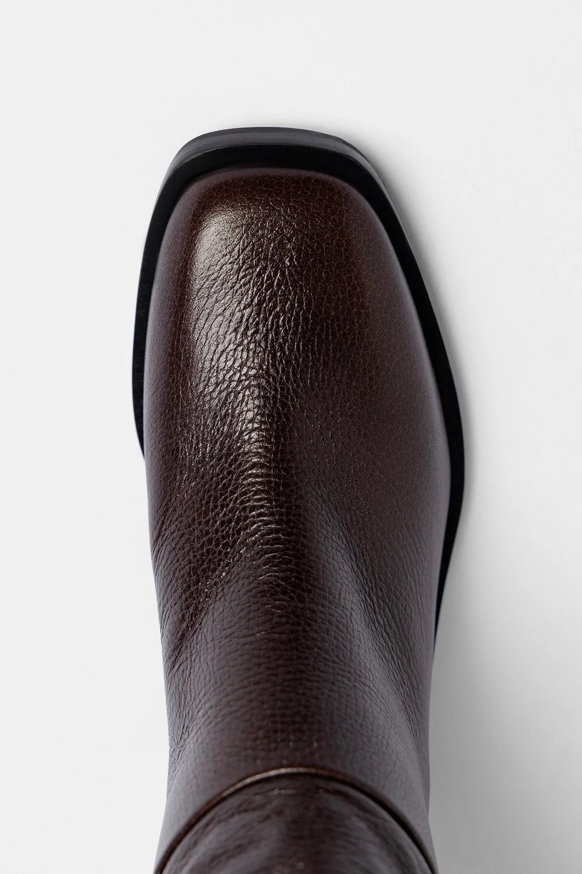 Larroude Ricky Wide Boot Brown Leather