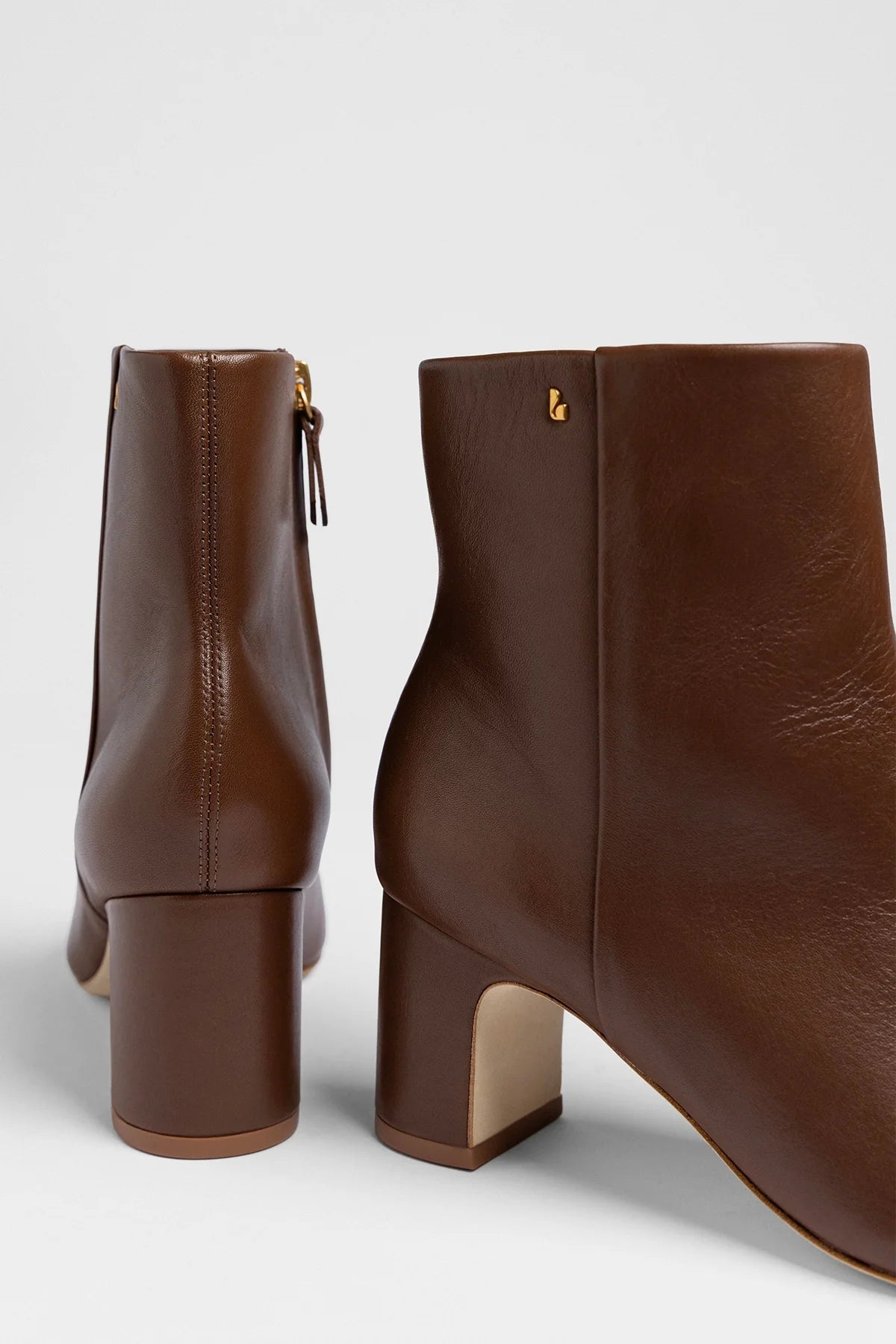Larroude Gloria Boot Burnt Umber Leather