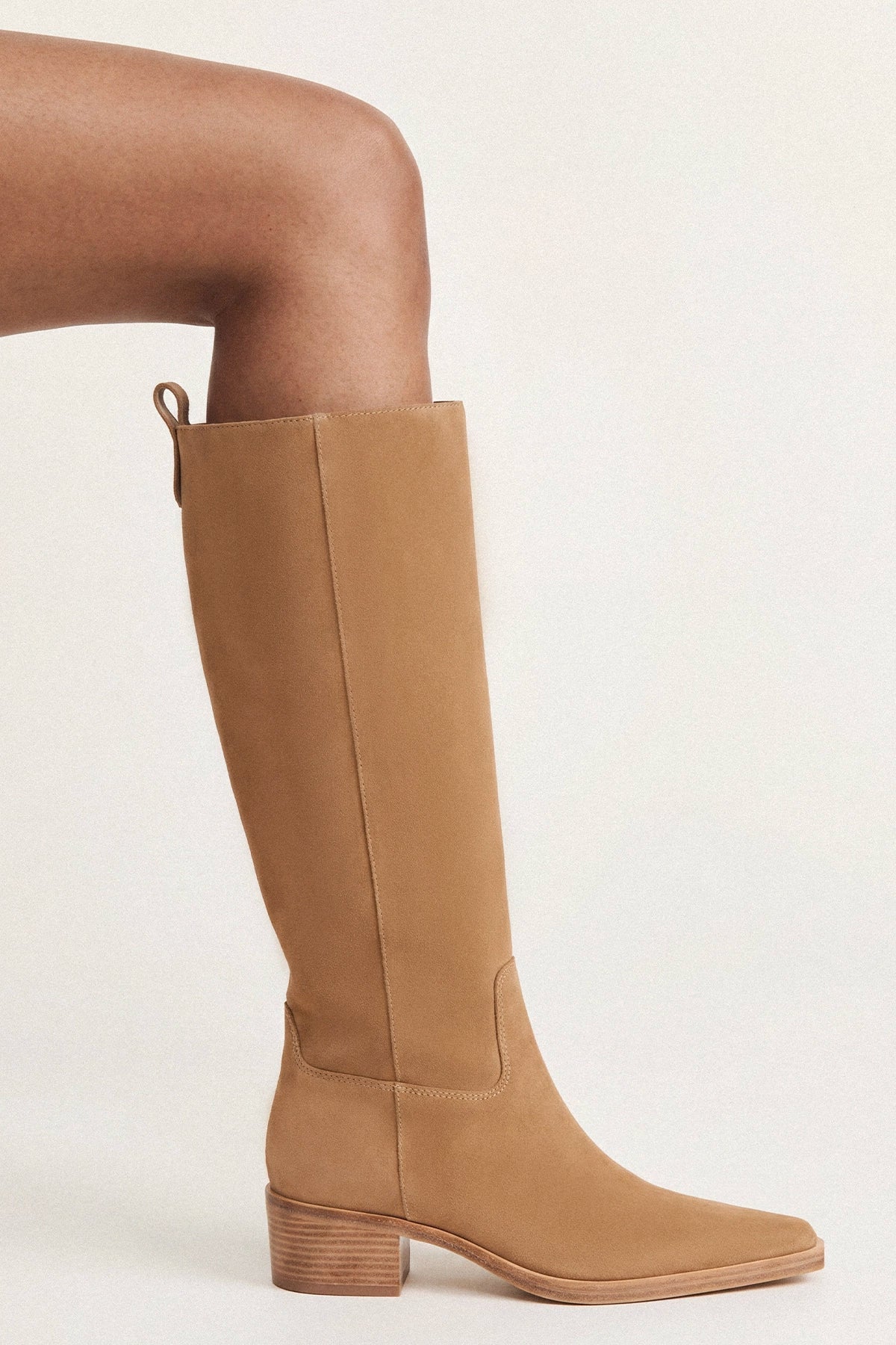 Larroude Florencia Boot Peanut Suede