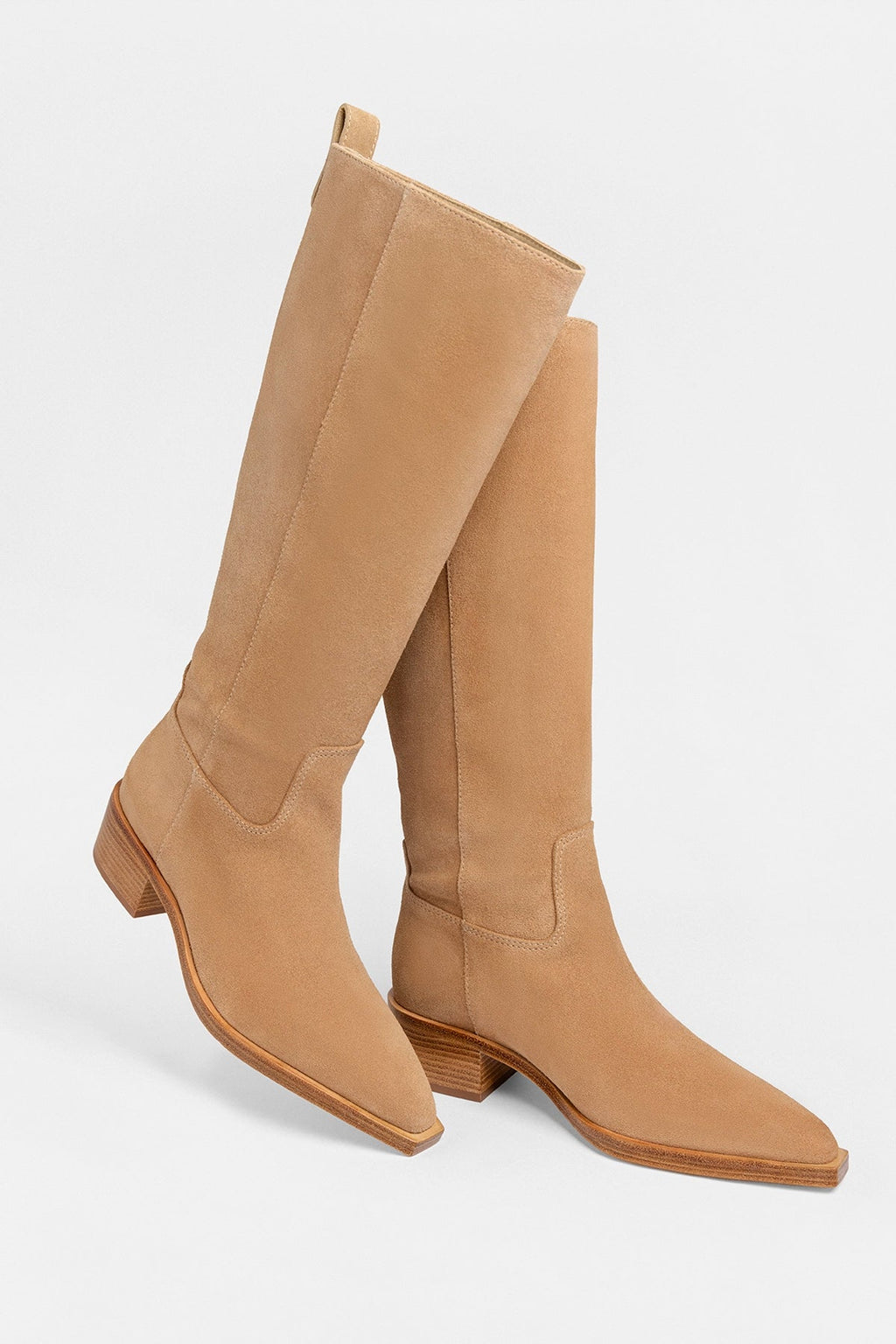 Larroude Florencia Boot Peanut Suede