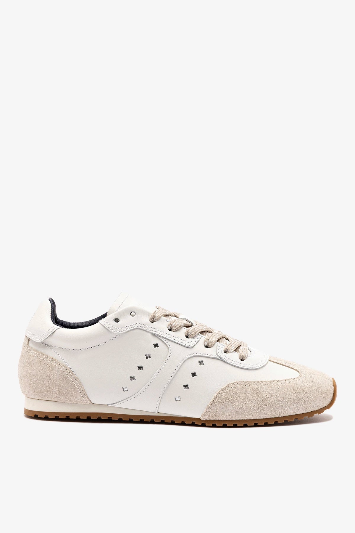 Larroude Stella Sneaker In White Leather