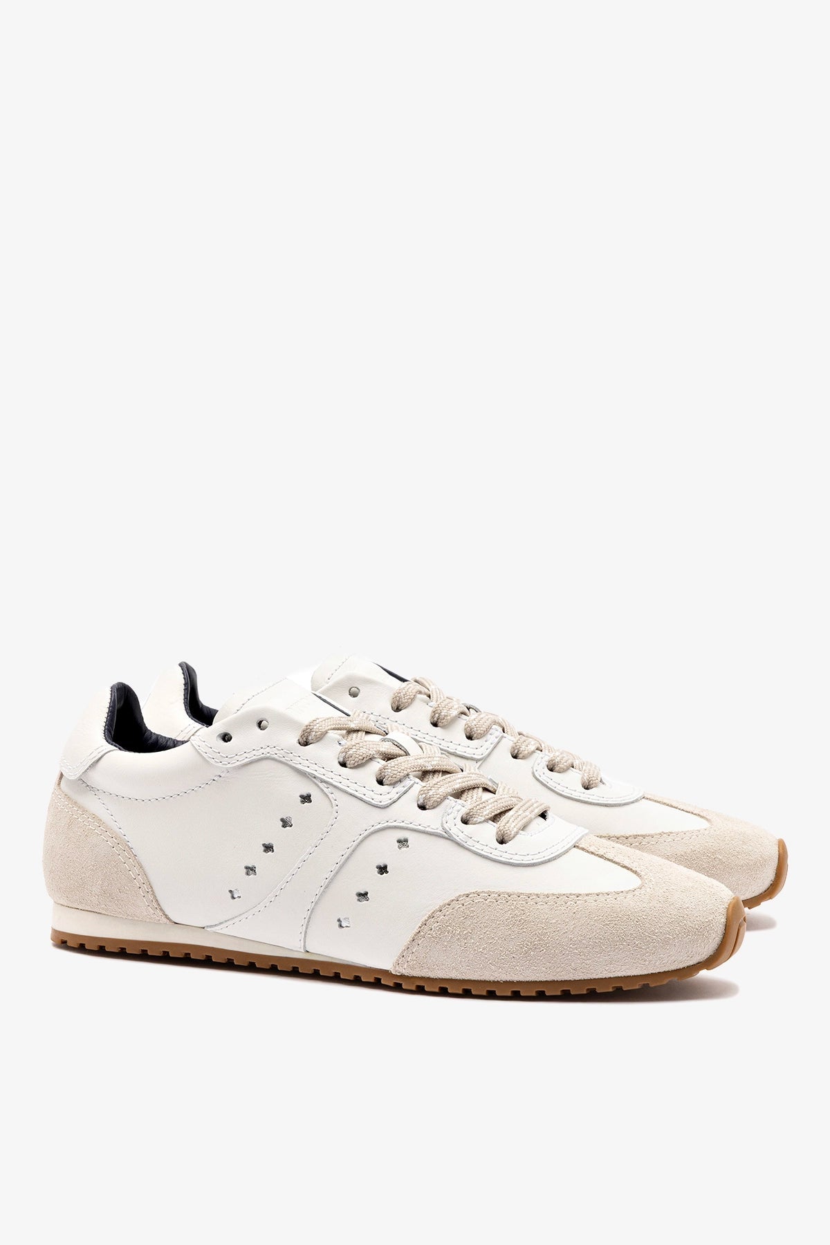 Larroude Stella Sneaker In White Leather
