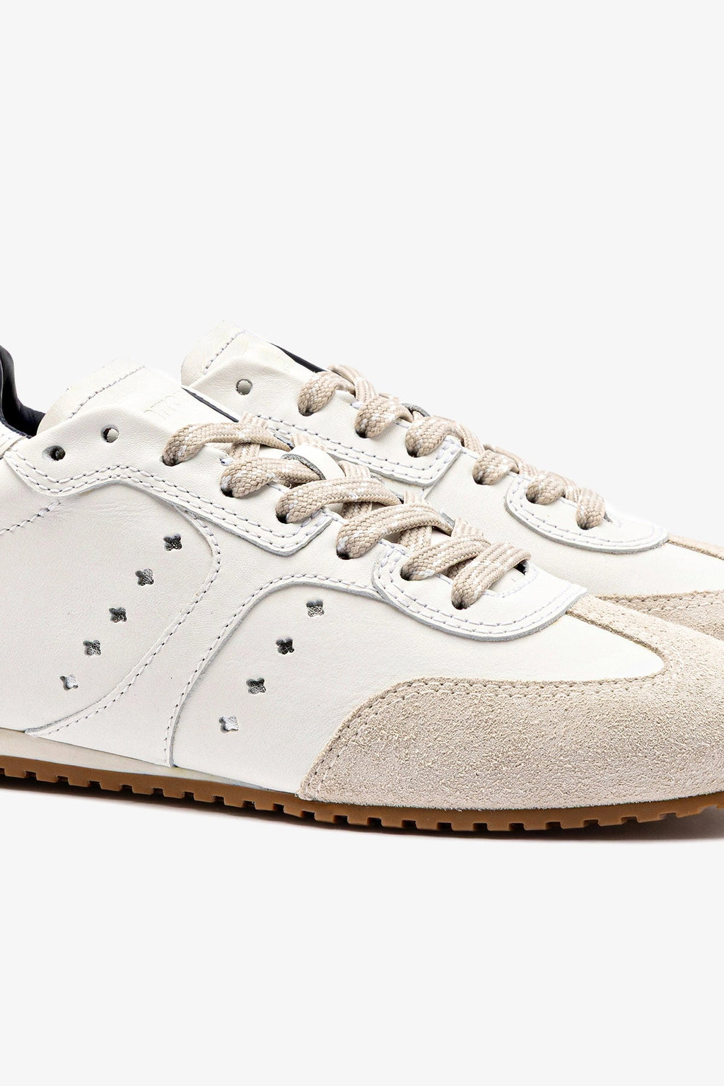 Larroude Stella Sneaker In White Leather