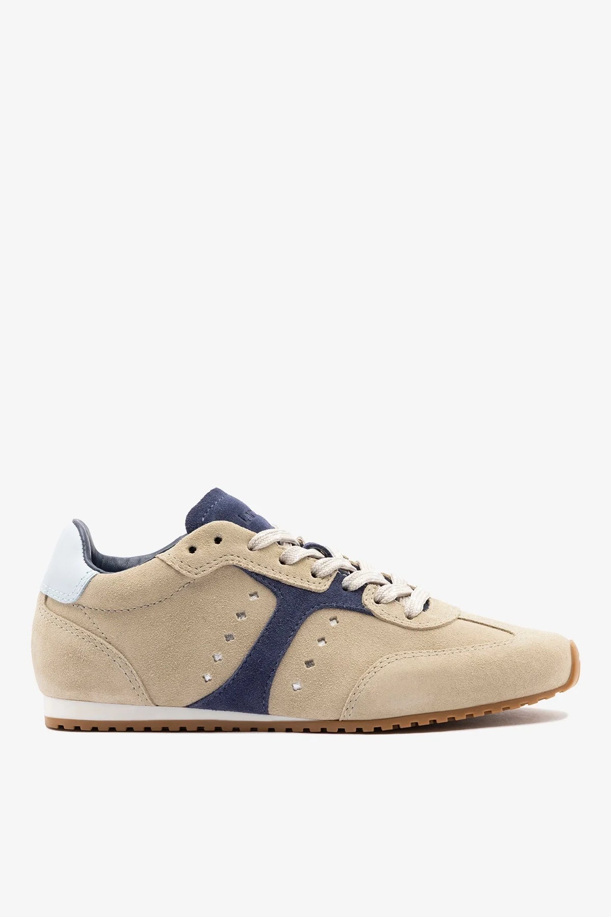 Larroude Stella Sneaker Oyster Gray Suede