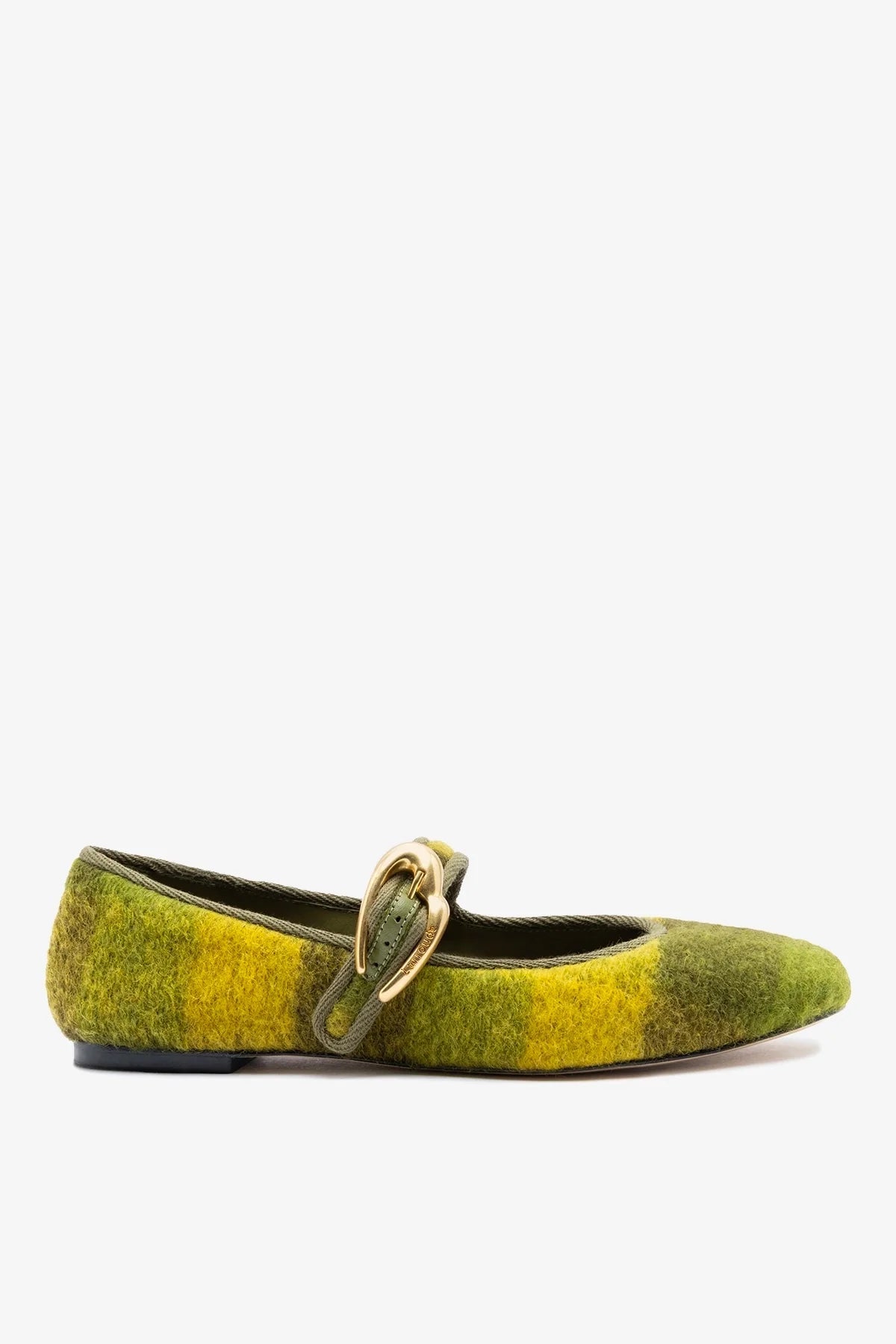 Larroude Verona Ballet Flat Cactus Printed Felt