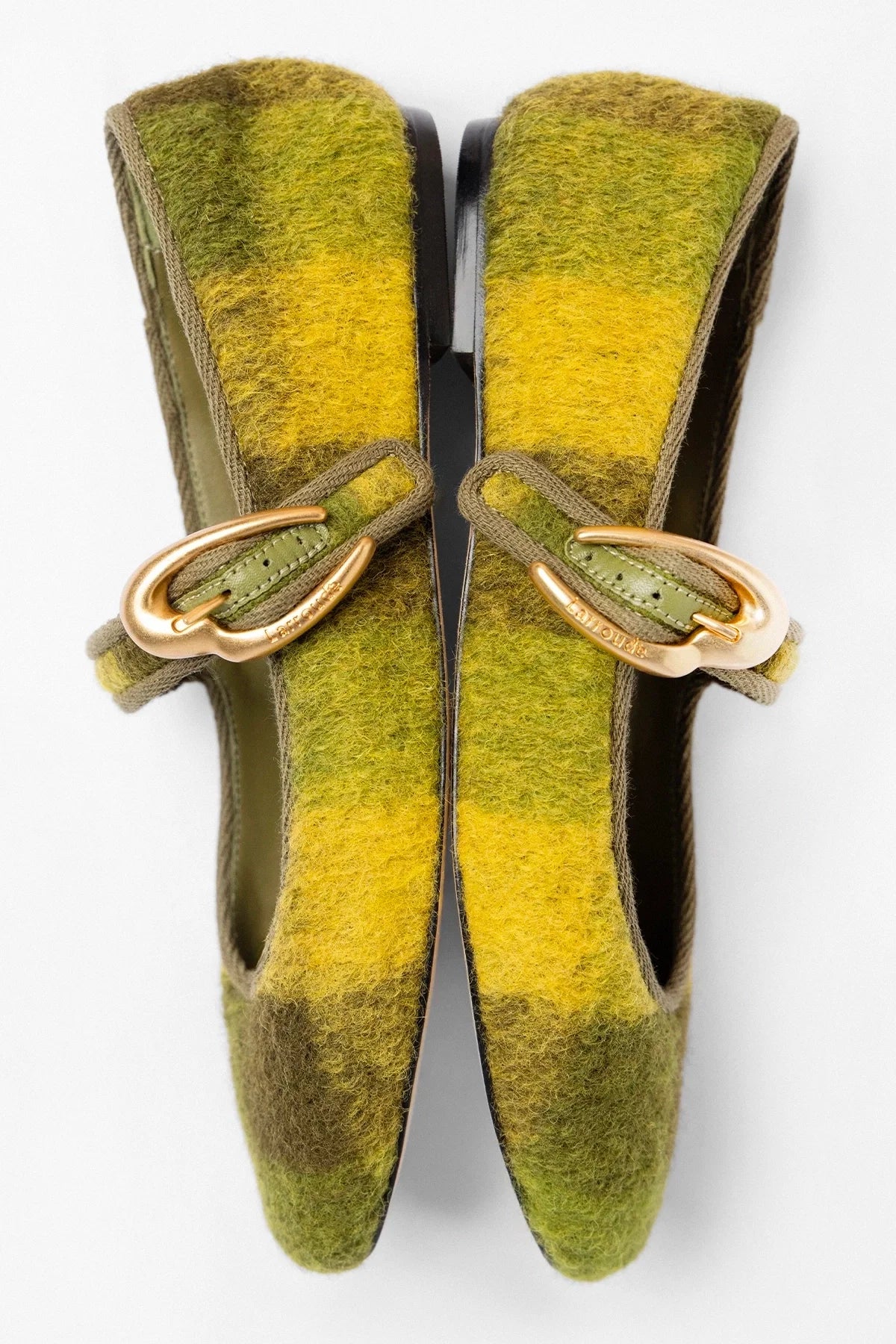 Larroude Verona Ballet Flat Cactus Printed Felt