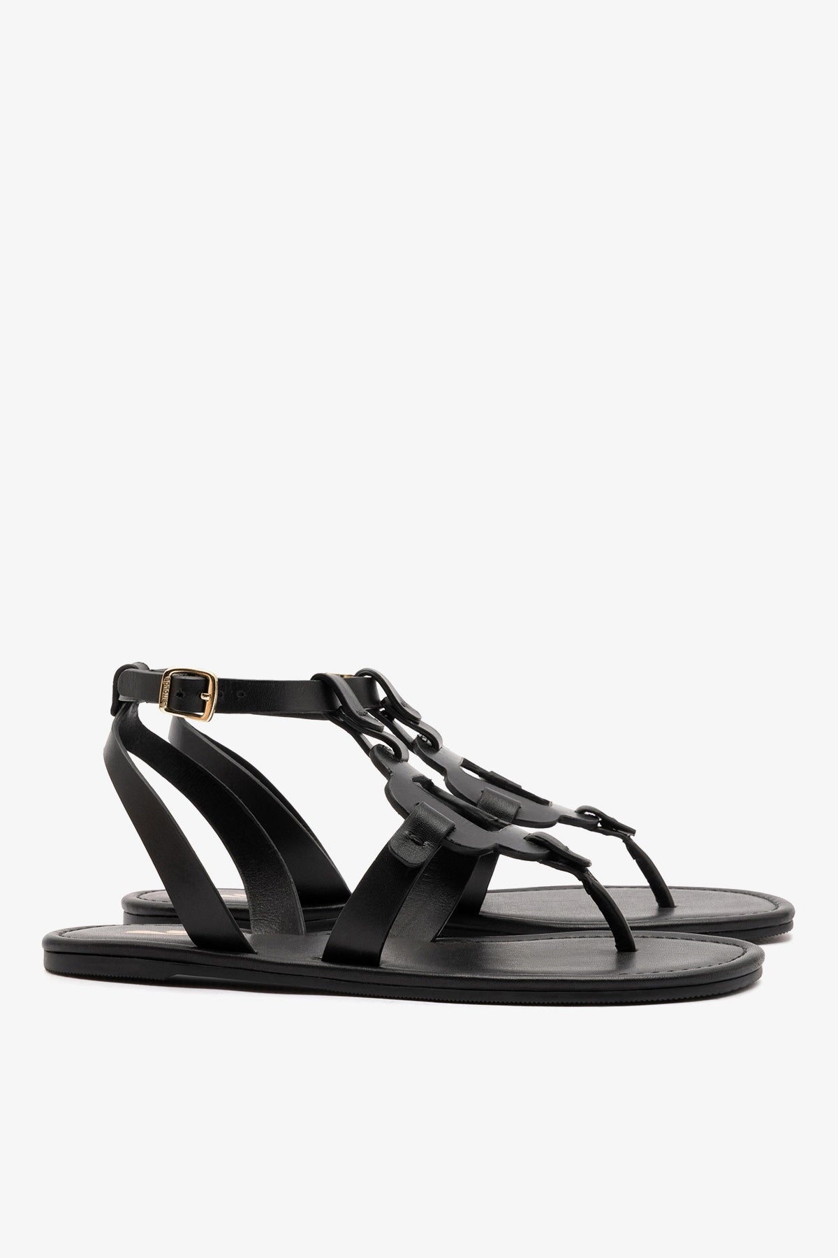 Larroude Margherita Sandal In Black Leather