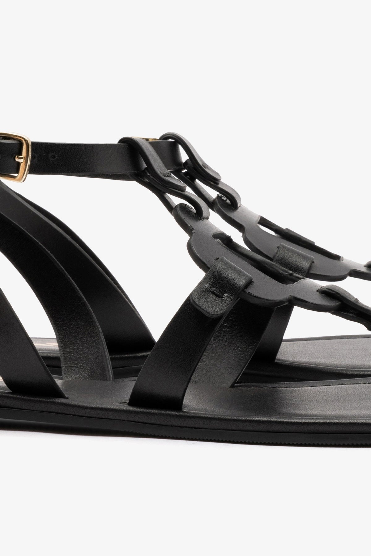 Larroude Margherita Sandal In Black Leather