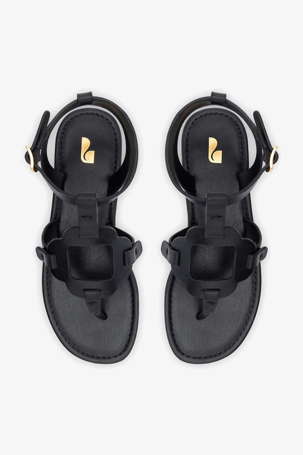 Larroude Margherita Sandal In Black Leather