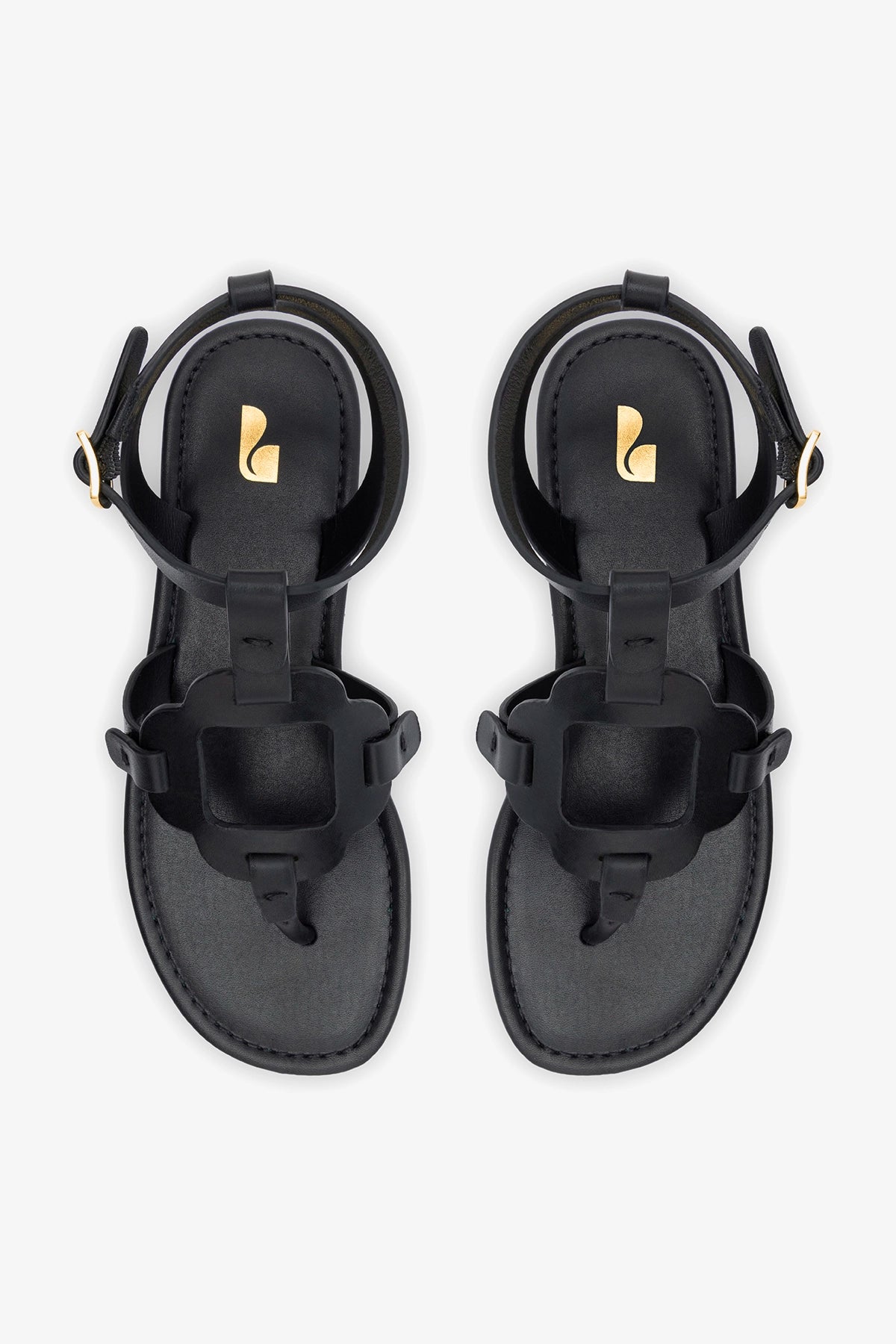 Larroude Margherita Sandal In Black Leather