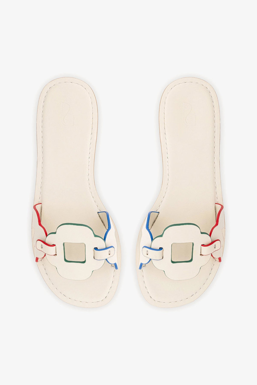 Larroude Margherita Slide In Ivory Leather