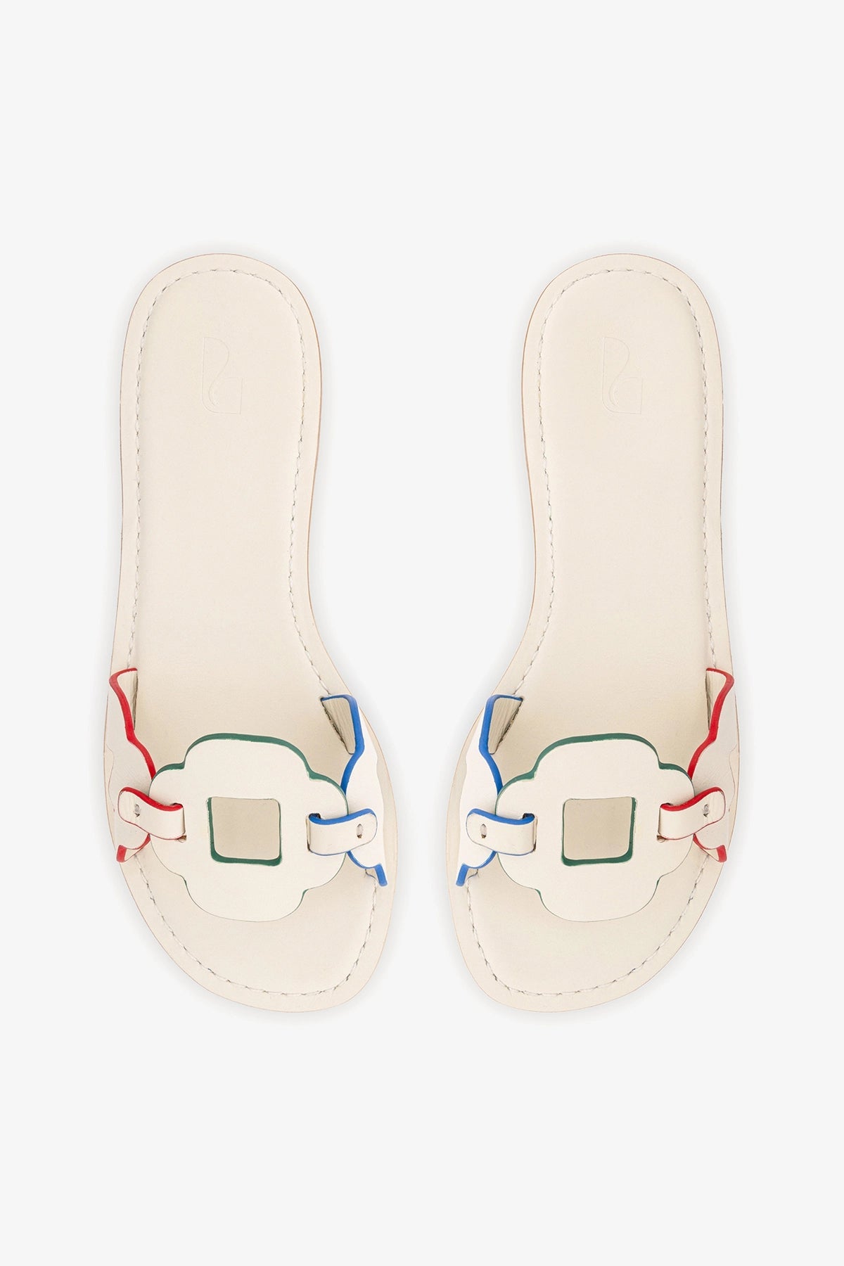 Larroude Margherita Slide In Ivory Leather