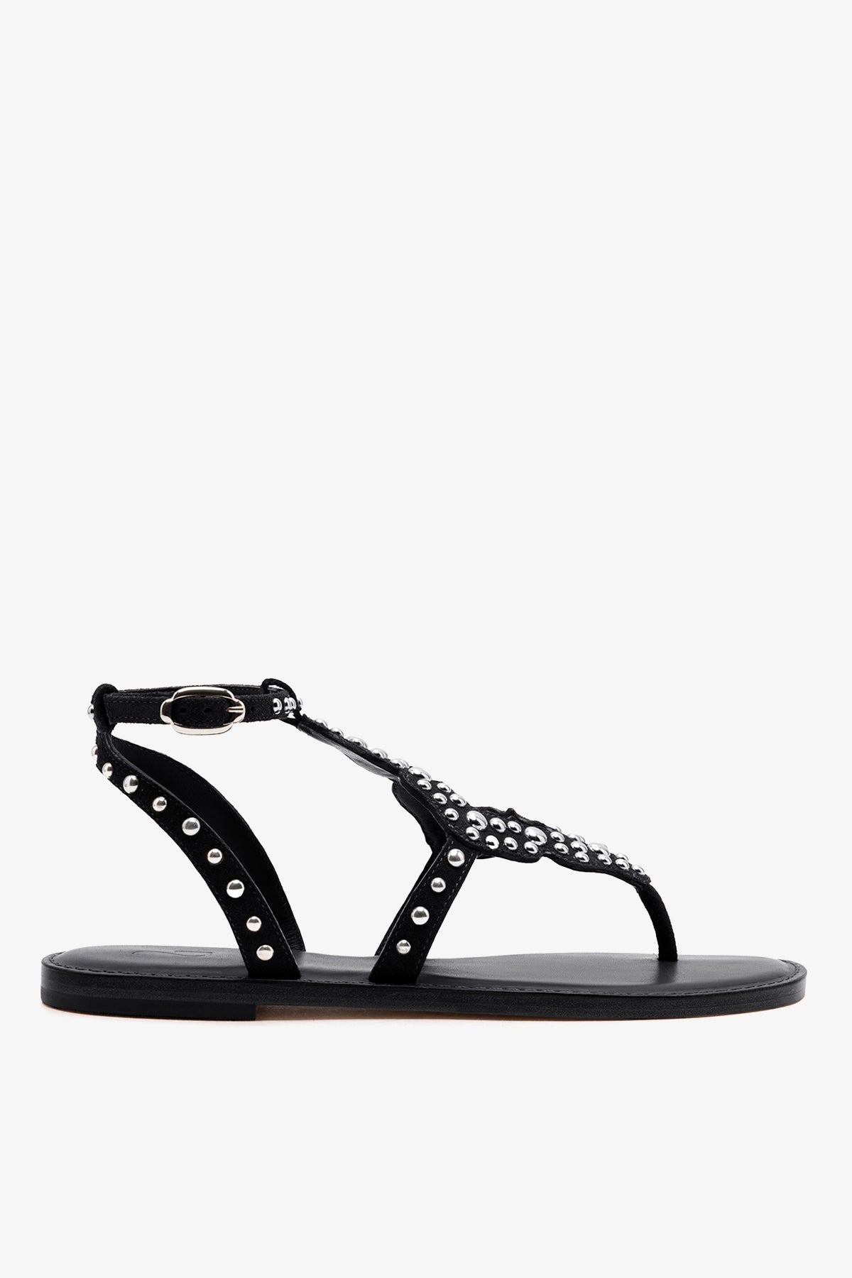 Larroude Fiorella Sandal In Black Suede