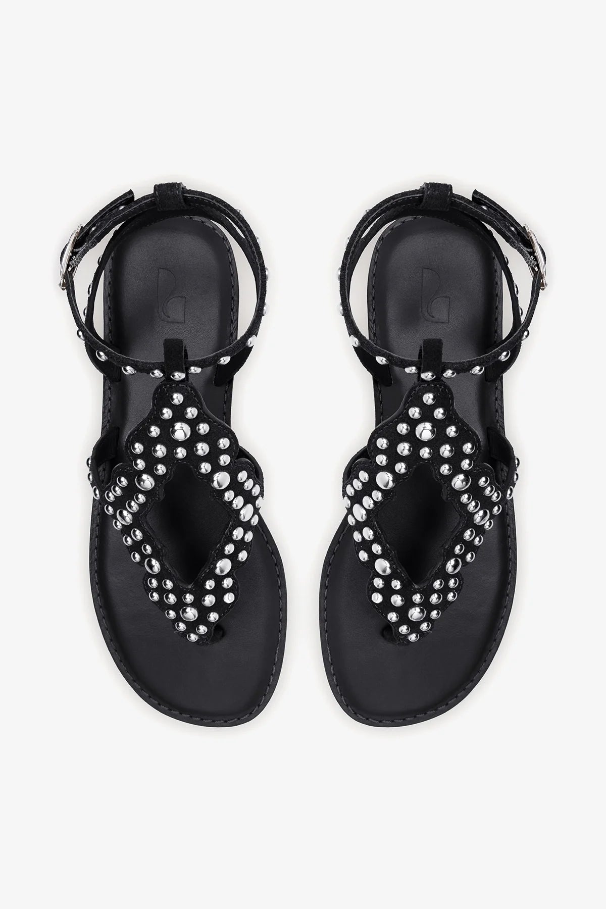 Larroude Fiorella Sandal In Black Suede