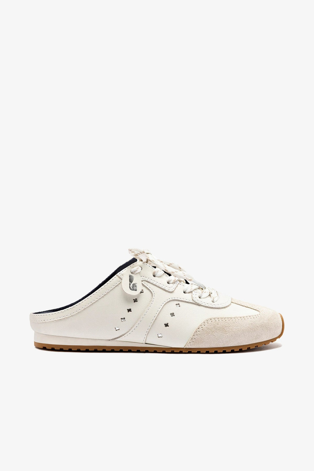 Larroude Stella Mule In Grey Suede