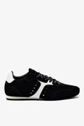 Larroude Stella Sneaker In Black Suede