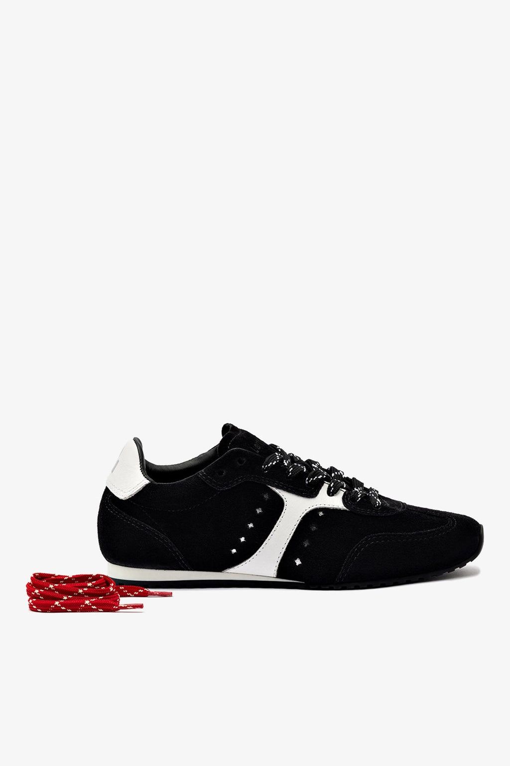 Larroude Stella Sneaker In Black Suede