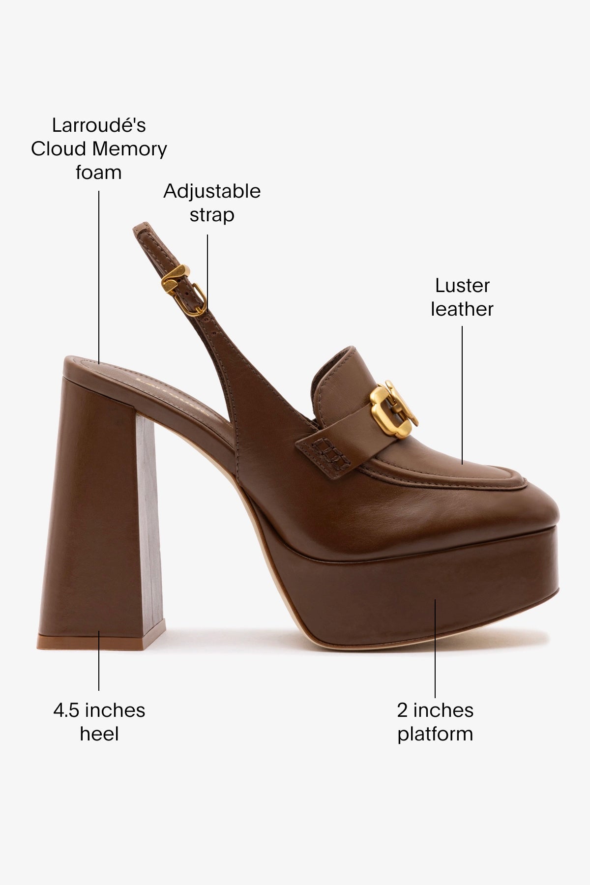 Larroude Harrington Hi Loafer In Burnt Umber Leather