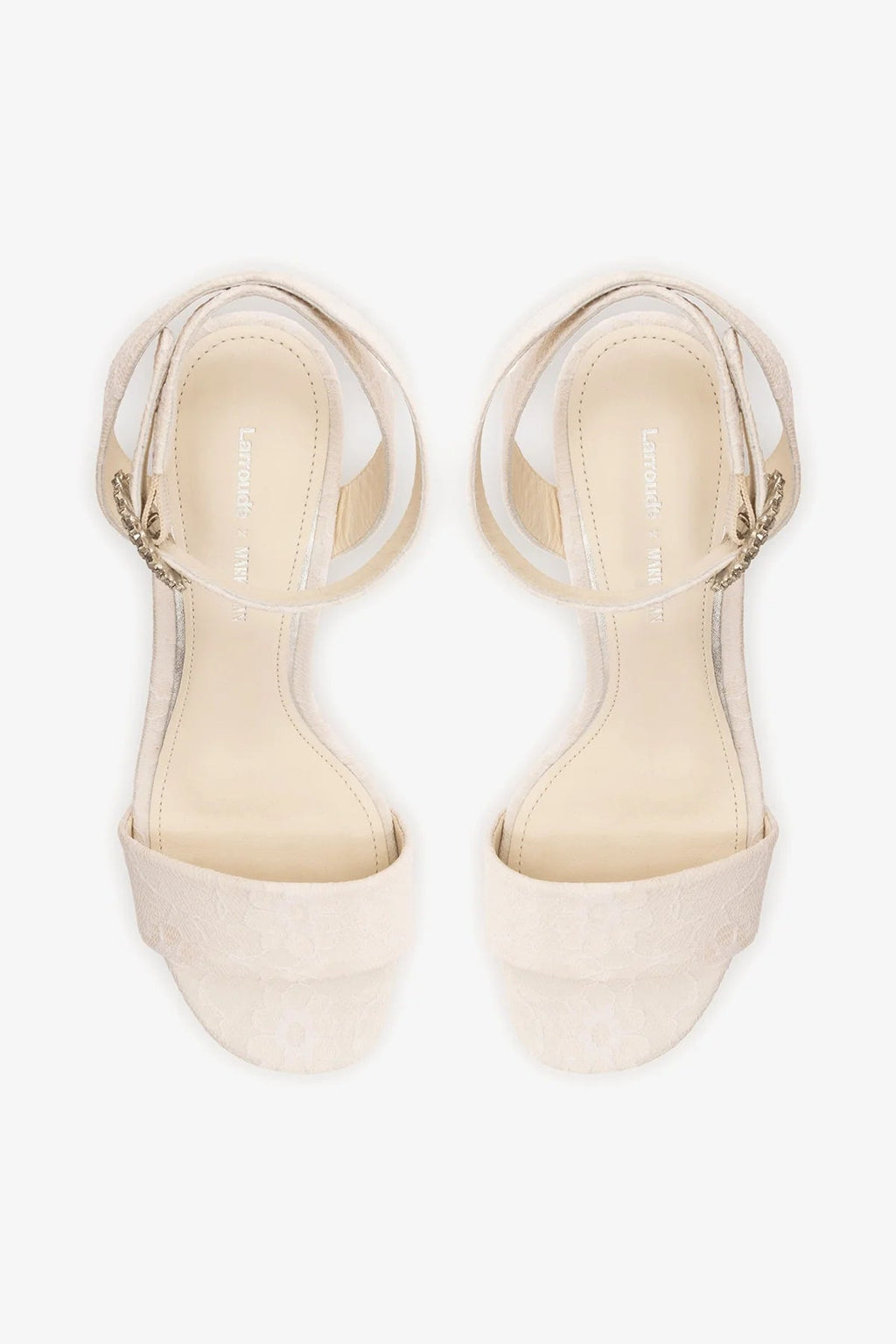 Larroude Larroudé x Markarian: Dolly Platform Sandal White Lace