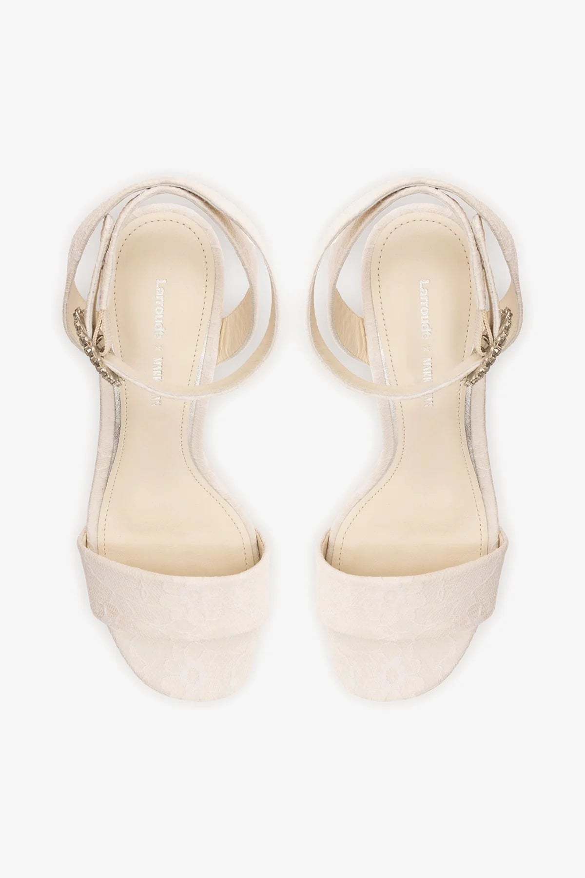 Larroude Larroudé x Markarian: Dolly Platform Sandal White Lace